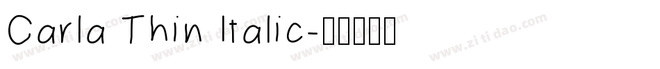Carla Thin Italic字体转换
